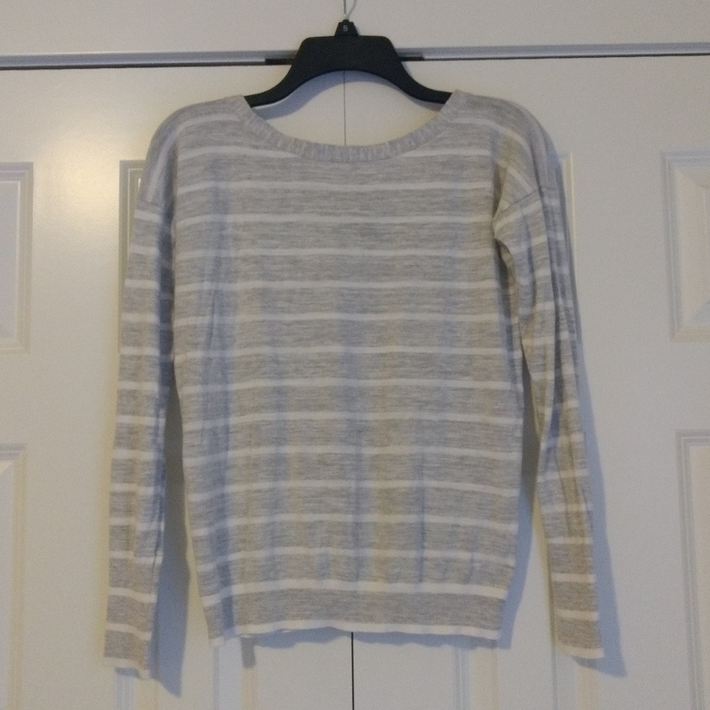 Banana Republic V Back Striped Sweater, S